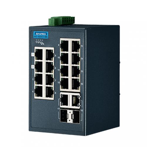 AhoebN EKI-5626CI-MB-AE YƗpR~jP[VEKI 16 + 2G Combo Port Entry Level Managed Switch Supporting Modbus/TCP Extreme Temp