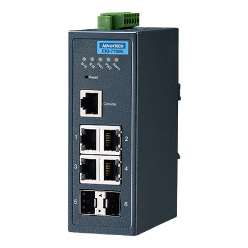 AhoebN EKI-7706E-2F-AE YƗpR~jP[VEKI 4FE + 2SFP Managed Ethernet Switch