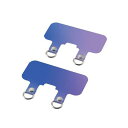 ELECOM P-STHD2ACR ストラップホールシート/2口タイプ/2枚入り/オーロラ