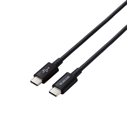 ELECOM MPA-CCYS12NBK USB Type-C to USB Type-CP[u/USB Power DeliveryΉ/炩ϋv/1.2m/ubN