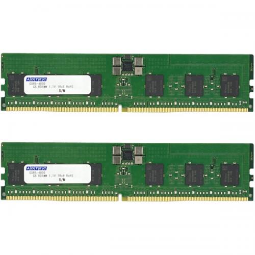 乐天商城 - ADTEC ADS4800D-R32GDBTW DDR5-4800 RDIMM 32GB×2枚 2Rx8 80bit