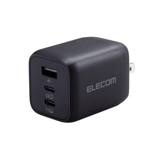 ELECOM ACDC-PD4465BK m[gPCpACA_v^[/USB[d/USB Power DeliveryΉ/PPSΉ/65W/USB-C2|[g/USB-A1|[g/XCOvO/ubN