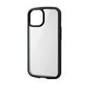 ELECOM PM-A23ATSLFCBK iPhone 15用ハイブリッドケース/TOUGH SLIM LITE/フレームカラー/背面クリア/ストラップシート...