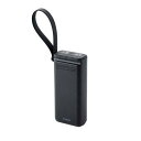 ELECOM DE-C41-30000BK リン酸鉄モバイルバッテリー/30000mAh/防水・防塵/IP44/USB Power Delivery/45W出力...
