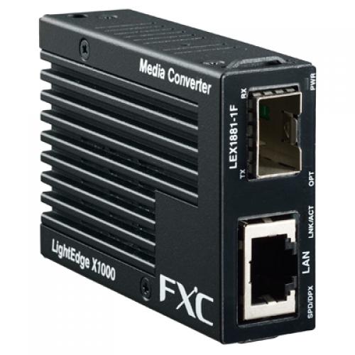 FXC LEX1881-1F-ASBX 10GBASE-T to 10GBASE-R(10G SFP+) マイクロメディアコンバータ + 同製品SBXバン..