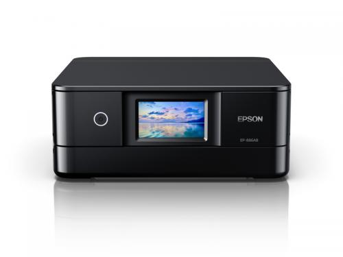 EPSON EP-886AB A4カラーインクジェット複合機/Colorio/6色/無線LAN/スマホ対応/両面/4.3型ワイドタッ..