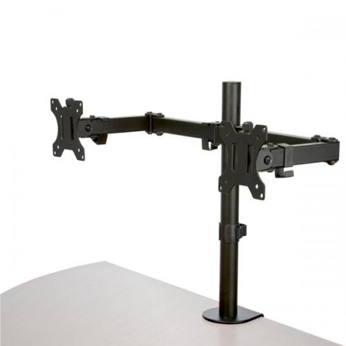 StarTech.com ARMDUAL2 液晶モニターアーム横型2面対応多関節アームスチール製VESA規格32インチモニタ対応