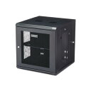StarTech.com RK1224WALHM 19インチサーバーラック/12U/4ポスト/壁掛けタイプ/取付奥行6cm-50cm/ロック付きラックキャビネット/通気スリット・メッシュ/180度ヒンジ(3)