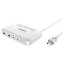 ADTEC APDT-V130A2C3-WH Power Delivery 3.0対応 卓上電源タップ 8in1/AC 3ポート/USB 130W Type-C 3ポート Type-A 2ポート/ホワイト(2)