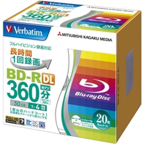 型番:VBR260YP20V1JANコード:4991348065652BD-R(Video) <片面2層> 1回録画用 260分 1-4倍速 1枚5mmスリムケース20P インクジェットプリンタ対応（ホワイト) ワイド印刷エリア対応