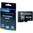 Verbatim MHCN16GJVZ1 microSDHCカード 16GB Class10 (SDアダプター無し)