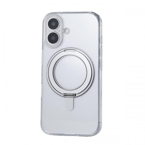 ELECOM PM-A24AMAGSTGY iPhone 16用ハイブリッドケース/MAGKEEP/スタンド/グレー