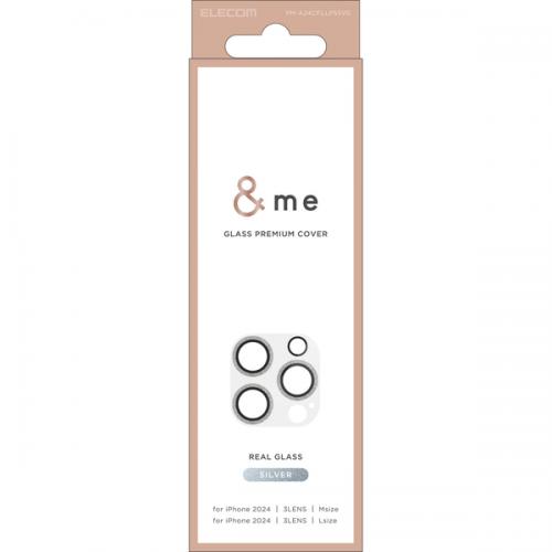 ELECOM PM-A24CFLLP5SVG iPhone 16 Pro/iPhone 16 Pro Max用カメラレンズカバー/ガラス/&Me/グリッター仕様...