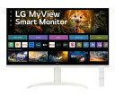 LG 32SR75U-W スマートモニター 31.5型/3840×2160/HDMI、USB/ホワイト/スピーカー:あり/WebOS23/スタンド型