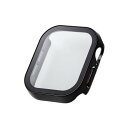 ELECOM AW-24BFCGEBK Apple Watch 42mm/フルカバーケース/プレミアムガラス/高透明/防水/ブラック(2)