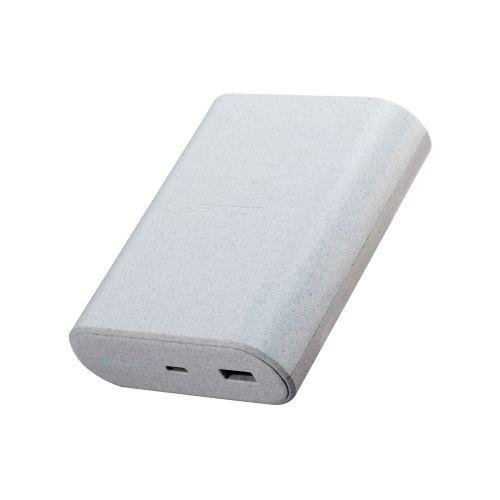 ELECOM DE-C55L-9000LGY モバイルバッテリー/ナトリウムイオン電池/USB PD/45W/9000mAh/USB Type-C入出力1ポート/USB-A出力1ポート/ライトグレー