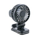 ELECOM FAN-U253GY USB扇風機/ハンズフリー/クリップ付/Type-C充電/グレー