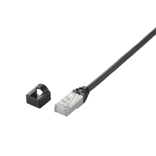 ELECOM LD-26334B-010 産業用LANケーブル/微可動用/耐油/編組シールド/AWG28×4P/黒/1.0m