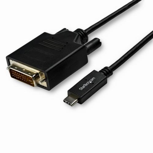 StarTech.com CDP2DVI3MBNL USB-C-DVI�ǥ����ץ쥤�����֥�3m�֥�å�1920x1200/1080p�б�USBType-C��³DVI��˥������֥�