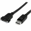 StarTech.com DPPNLFM3PW 91cm20ピンDisplayPort延長ケーブルパネルマウント型ディスプレイポート(20pin)オス/メス