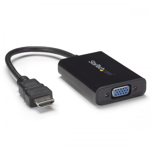 StarTech.com HD2VGAA2 HDMI-VGA変換アダプタ/コンバータ（オーディオ対応）HDMIオス-アナログRGB(D-Sub15ピン)メス変換コネクタ1920x1080