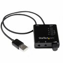 StarTech.com ICUSBAUDIO2D USB接続外付けサウンドカードUSB-DACヘッドホンアンプ/USB-光デジタルオーディオ変換アダプタ