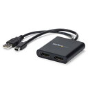 StarTech.com MSTMDP122DP 2ポートMSTハブMiniDisplayPort-2xDsiplayPortマルチモニタースプリッタ4K対応ミニディスプレイポート(オス)-2ポートディスプレイポート(メス)Windowsのみ対応