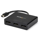 StarTech.com MSTMDP123DP 3ポートMSTハブMiniDisplayPort-3xDsiplayPortマルチモニタースプリッタ4K対応ミニディスプレイポート(オス)-3ポートディスプレイポート(メス)Windowsのみ対応