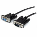 StarTech.com MXT1002MBK RS-232Cストレートケーブル2mブラックD-Sub9ピン(オス)-D-Sub9ピン(メス)