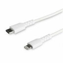 StarTech.com RUSBCLTMM2MW USBType-C-Lightningケーブル2mホワイトAppleMFi認証iPhone充電ケーブル高耐久性ライトニング-TypeCケーブル