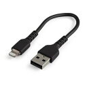 StarTech.com RUSBLTMM15CMB 高耐久Lightning-USB-Aケーブル15cm/ブラック/アラミド繊維補強/iPhone、iPod、iPad対応/AppleMFi認証アップルライトニング-USB充電同期ケーブル
