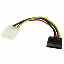 StarTech.com SATAPOWADAP 15cmペリフェラル電源コネクタ(4ピン)ーSATA電源コネクタ(15ピン)変換アダプタ