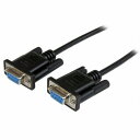 StarTech.com SCNM9FF2MBK 2mRS232Cシリアルクロス/ヌルモデムケーブルメス(DB-9/D-Sub9ピン)‐メス(DB-9/D-Sub9ピン)ブラック