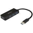 StarTech.com ST4300MINI 4ポートUSB3.0ハブ充電ポート付きミニハブACアダプタ付属