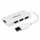 StarTech.com ST4300MINU3W 4ポートSuperSpeedUSB3.0ハブポータブルミニUSBHub1xUSBA(オス)-4xUSB3.0...