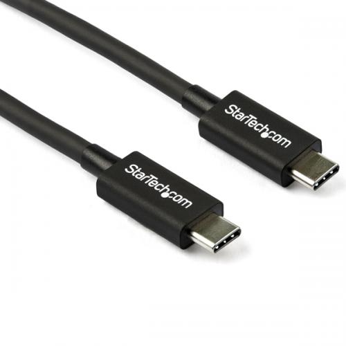 StarTech.com TBLT34MM80CM Thunderbolt3USB-Cケーブル0.8m40GbpsUSB-C互換100WUSBPD対応サンダーボルト認証取得