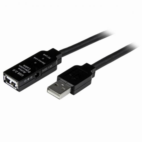樂天商城 - StarTech.com USB2AAEXT5M USB2.0アクティブ延長ケーブル5mType-A(オス)-Type-A(メス)USB2.0リピータケーブル