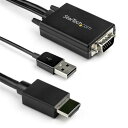 StarTech.com VGA2HDMM2M VGA-HDMI変換アダプタケーブル2mUSBオーディオ対応1920x1080アナログRGBからHDMIに変換