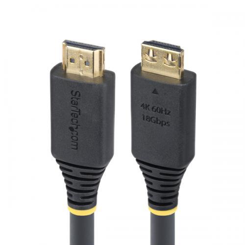 StarTech.com HDMI2-CABLE-GRIP-20F HDMI 2.0ケーブル/抜け防止コネクター/6m/4K60Hz/High Speed/モニター ディスプレイ用