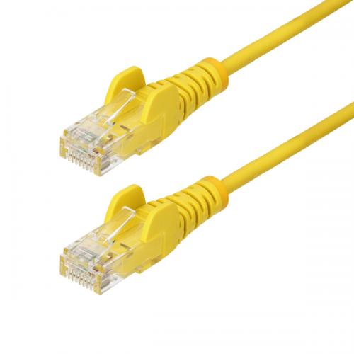 樂天商城 - StarTech.com N6PAT50CMYLS CAT6 LANケーブル/スリム/50cm/イエロー/PoE/スナッグレス/より線/カテゴリ6 イーサネットケーブル