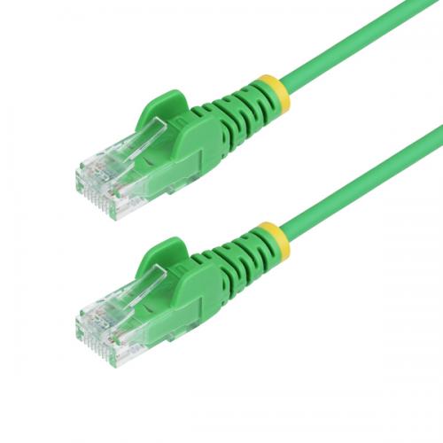StarTech.com N6PAT5MGNS CAT6 LANケーブル/スリム/5m/グリーン/PoE/スナッグレス/より線/カテゴリ6 イーサネットケーブル