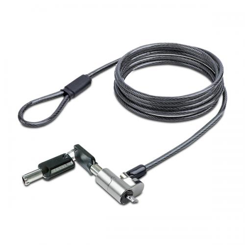 StarTech.com NANOK-LAPTOP-LOCK セキュリティーワイヤーロック/2m/シリンダー錠/Nano Saverスロット対応/ノートパソコン ノートブックPC用