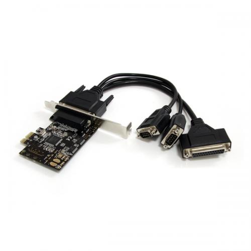 StarTech.com PEX2S1P553B RS232C シリアルポート拡張カード/PCIe x1/2x DB9 + 1x パラレル/インターフ..