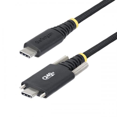 StarTech.com S2CEPR3M-USBSL-CABLE USB-Cケーブル/パネルマウント/3m/USB 2.0/Type-C/240W 5A PD/USB-IF/高速充電