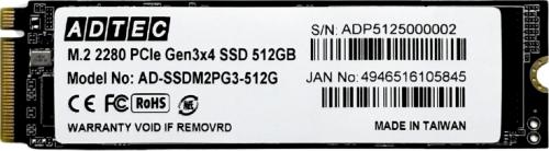 ADTEC AD-SSDM2PG3-512G 3D NAND SSD M.2 NVMe PCIe Gen3x4(2280) AD-SSDM2PG3 512GB