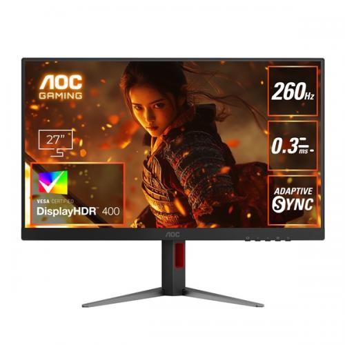 AOC Q27G4Z/11 ゲーミング液晶ディスプレイ 27型/2560×1440/HDMI、DisplayPort/ブラック/スピーカー：なし/260Hz