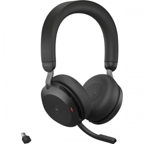 GNオーディオ 27599-999-889 Jabra 無線ヘッドセット USB-C 両耳MS認定 充電スタンド付「Jabra Evolve2 75 Link380c/390c MS Stereo Stand Black」