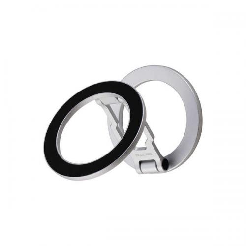 ELECOM P-DSCMPWM01SV スマホスタンド/薄型/MagSafe対応/両面マグネット/シルバー