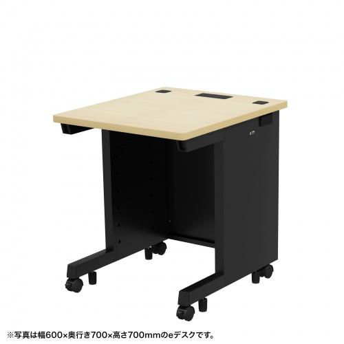 台式电脑 - サンワサプライ ED-SK6070BKLM72 eデスク（薄い木目＋ブラック）W600×D700×H720【受注生産品】