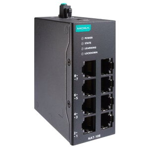 MOXA NAT-108 8ポート 産業用ネットワークアドレス変換 (NAT) デバイス